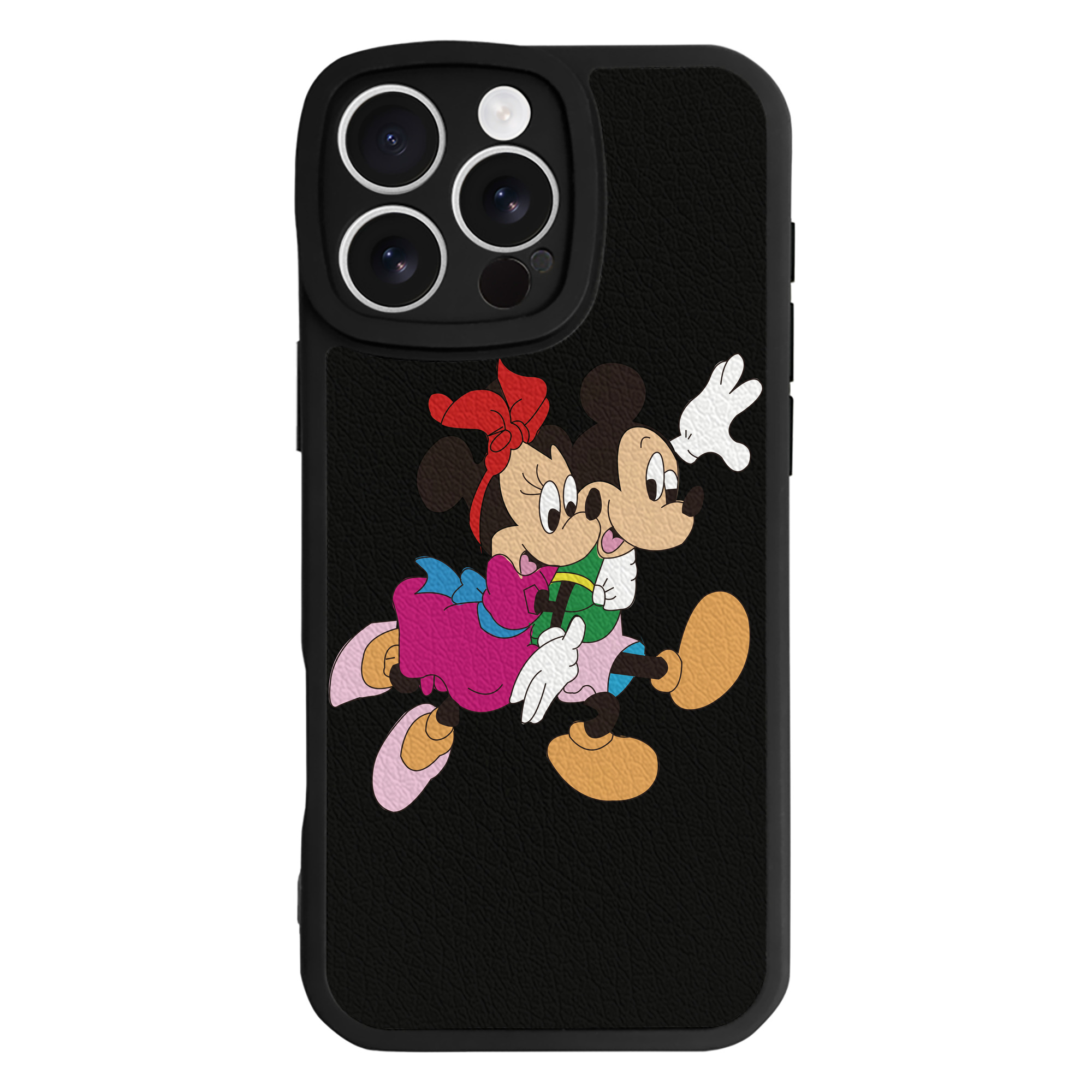 （画像用） ミッキーマウス Mickey Mouse 【iPhone 16シリーズ対応】シリコンスマホケース（レザー調） 材質：シリコン
